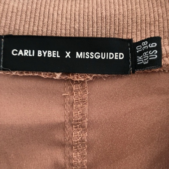 Carli Bybel x Missguided Limited Edition Oversized Bomber Jacket Rose Gold Sz 6 - Picture 7 of 9
